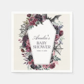 Floral Coffin Halloween Baby shower Servet (Voorkant)