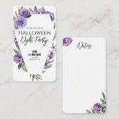 Floral Coffin Invitation Business Cards Visitekaartje (Voorkant / Achterkant)