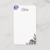 Floral Coffin Invitation Business Cards Visitekaartje (Achterkant)