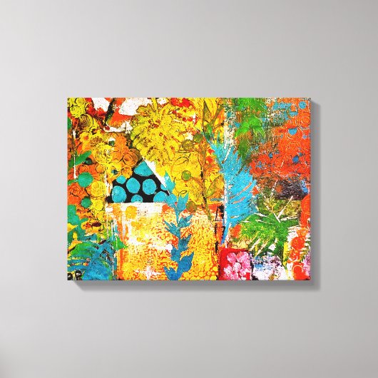 Floral Collage 1974 Canvas Print (Voorkant)