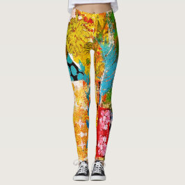 Floral Collage 1974 Leggings