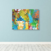 Floral Collage Canvas Afdruk (Insitu (Houten vloer))