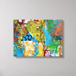 Floral Collage Canvas Afdruk