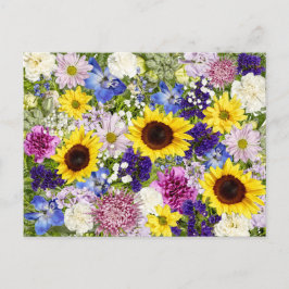 Floral Collage Foto Colorful Spring Flowers Briefkaart