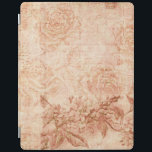 Floral Collage iPad Cover<br><div class="desc">Grungy gegraveerd rozen en hortensia's, briefkaart script en muziek in sepia tonen.</div>
