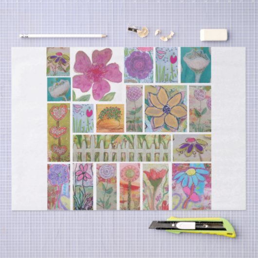 Floral Collage Tissuepapier (Craft)