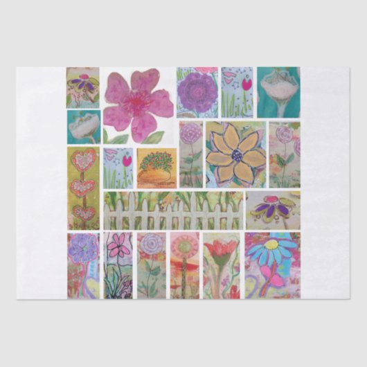 Floral Collage Tissuepapier (Voorkant)