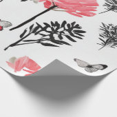 Floral Collage Waterverf Wrap Cadeaupapier (Hoek)