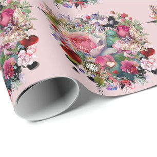 Floral Collage Wrapping Papier