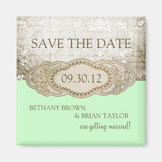  Floral Collectie sparen de Magneet van de Datum (Voorkant)