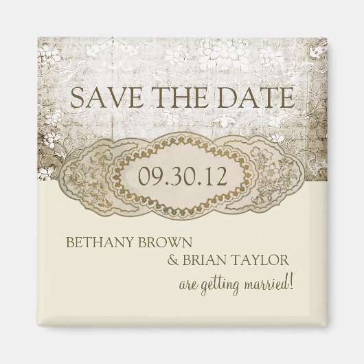  Floral Collectie sparen de Magneet van de Datum (Voorkant)