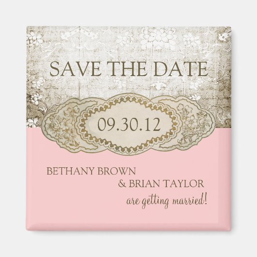  Floral Collectie sparen de Magneet van de Datum (Voorkant)