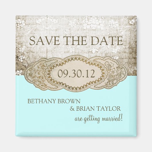  Floral Collectie sparen de Magneet van de Datum (Voorkant)