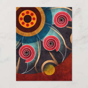Floral Color Abstract Vector Art Briefkaart