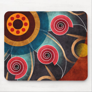 Floral Color Abstract Vector Art Mousepad Muismat
