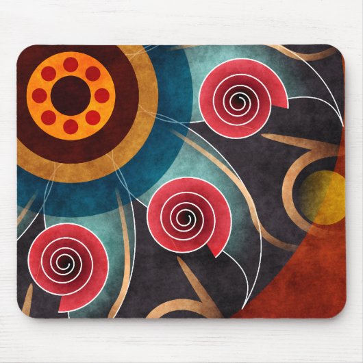 Floral Color Abstract Vector Art Mousepad Muismat (Voorkant)