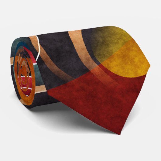 Floral Color Abstract Vector Art Stropdas (Opgerold)