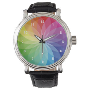 Floral Color Wheel Design Watch Horloge