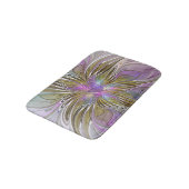 Floral Colorful Abstract Fractal With Pink & Gold Badmat (Gekanteld)
