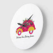 Floral Colorful Auto Grote Klok (Hoek)