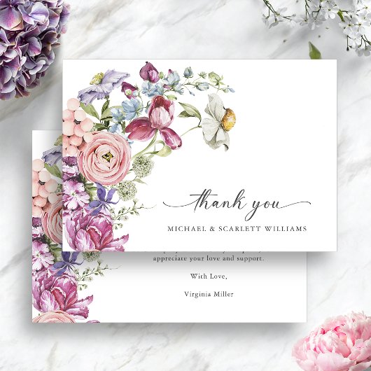 Floral Colorful Bedankkaart