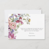 Floral Colorful Bedankkaart (Achterkant)