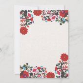 Floral Colorful Botanical Flowers Spanish Wedding Kaart (Achterkant)