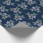 Floral Colorful High Contrast Wrapping Paper Cadeaupapier (Hoek)