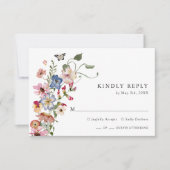 Floral Colorful RSVP Kaartje (Voorkant)