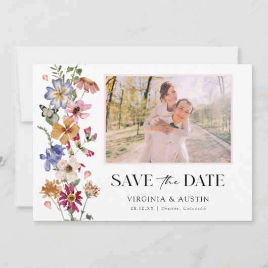 Floral Colorful Save The Date (Voorkant)