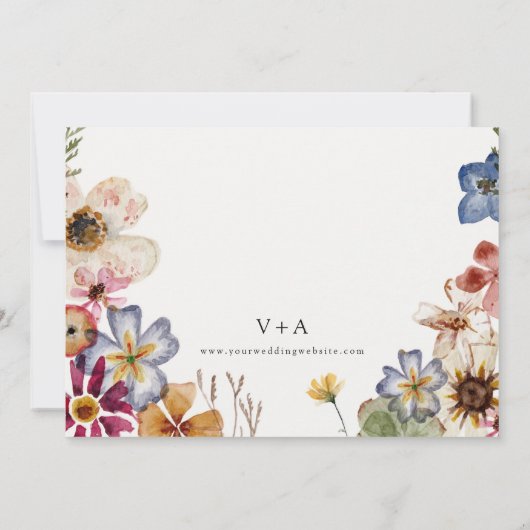 Floral Colorful Save The Date (Achterkant)
