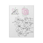 Floral Coloring Pages op Notitieblokken (Linkerzijde)