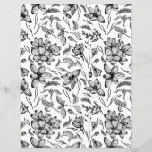 Floral Coloring Pagina 2 Stationery Sheets (Achterkant)