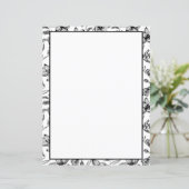 Floral Coloring Pagina 2 Stationery Sheets (Staand voorkant)