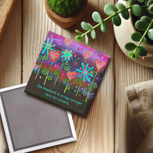 Floral Comeback Quote Inspirivity Magneet