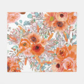 Floral Comforter Fleece Deken (Voorkant (Horizontaal))