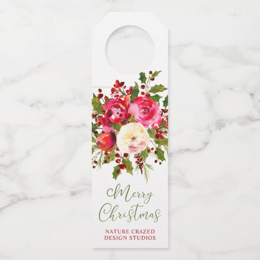 Floral Company kerst Flessenhanger (Voorkant)