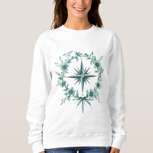 Floral Compass – Women’s Sweatshirt (Voorkant)