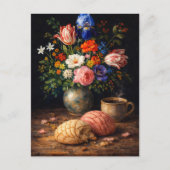 Floral Concha Still Life Art Postcard Briefkaart (Voorkant)