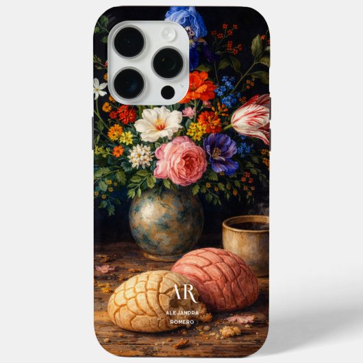 Floral Concha Still Life | Monogram Case-Mate iPhone Case (Achterkant)