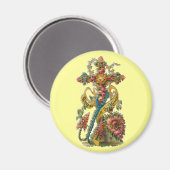  Floral condolence Cross Magneet (Voorkant / Achterkant)