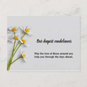 Floral condolence Symphathy Card Aankondigingskaart