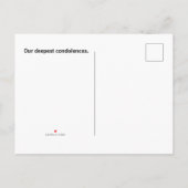 Floral condolence Symphathy Card Aankondigingskaart (Achterkant)