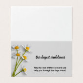 Floral condolence Symphathy Card Kaart (Buitenkant ongevouwen)