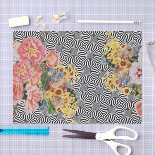 Floral Confetti Op Art Tissuepapier (Craft)