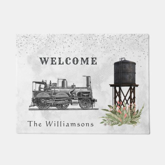 Floral Confetti treinstel Deurmat (Voorkant)