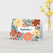Floral Congratulations, inside blank card Kaart (Gele Bloem)