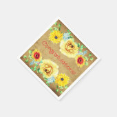 Floral Congratulations Paper Party Napkins Servet (Hoek)