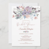 Floral Copper Blush Violet Vrijgezellenfeest Kaart (Voorkant)