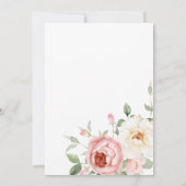 Floral Coquette Baby in Bloom Baby shower Kaart (Achterkant)